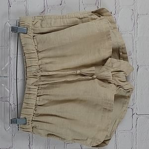 Vinyard Vines Tan/ Beige Linen/Cotton Shorts. Size Small